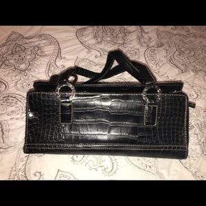 Vintage Tommy Hilfiger black alligator purse